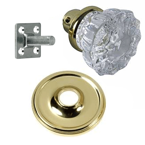 Copper Mountain Hardware Traditional Crystal Knob Wall Mount Robe Hook (Several Finish Options)