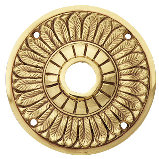 Copper Mountain Hardware Solid Brass Feather Style Rosettes (Polished Brass Finish)