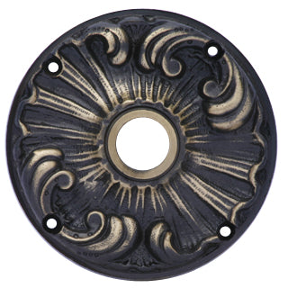 Copper Mountain Hardware Romanesque Solid Brass Rosette Plate (Antique Brass Finish)