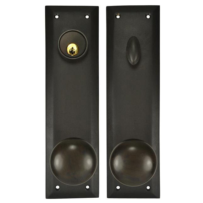 COPPER MOUNTAIN HARDWARE Quaker Style Deadbolt Entryway Set (Oil Rubbed Bronze)