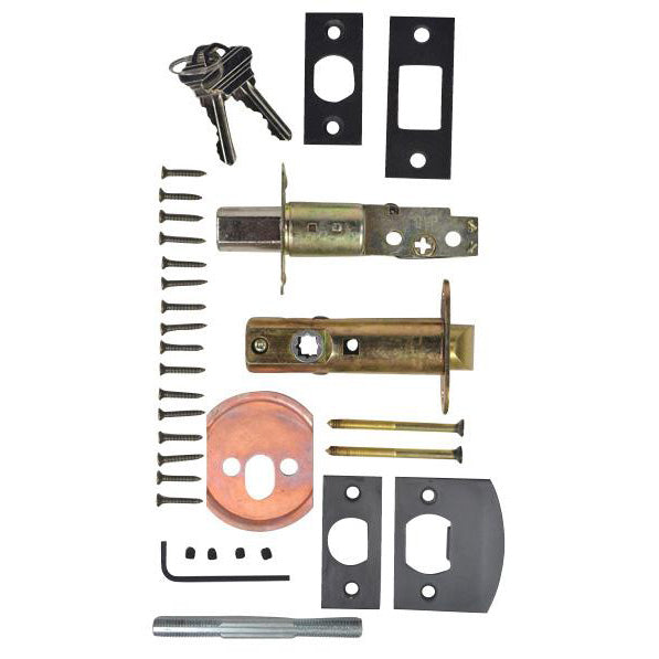 COPPER MOUNTAIN HARDWARE Quaker Style Deadbolt Entryway Set (Oil Rubbed Bronze)