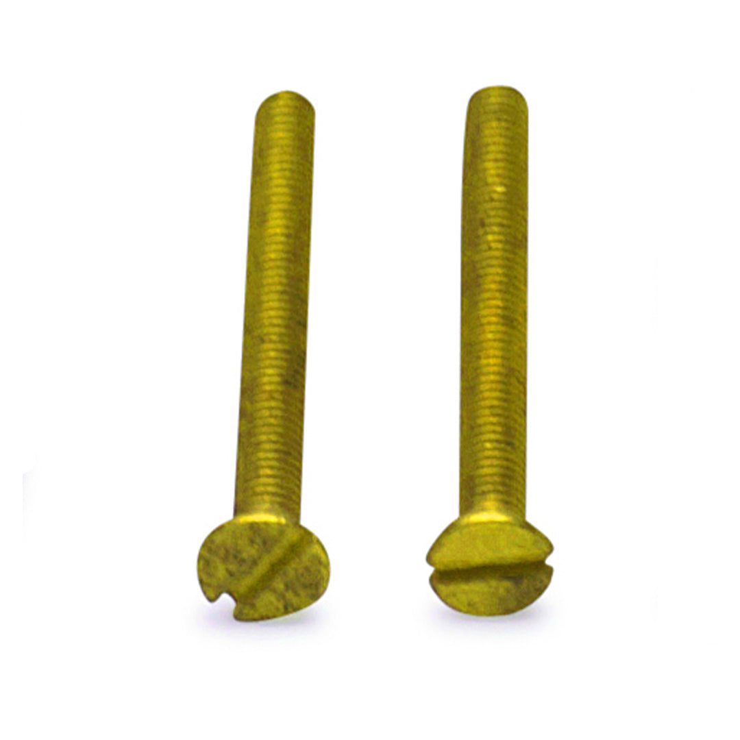 COPPER MOUNTAIN HARDWARE Pair of Standard Rosette Screws (Polished Brass)