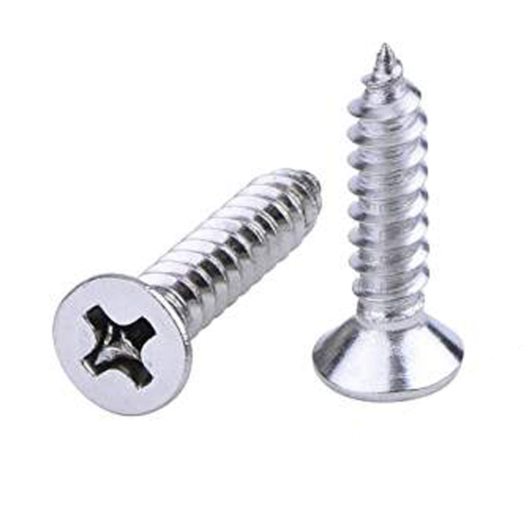 COPPER MOUNTAIN HARDWARE Single 3/4 Inch Solid Brass Wood Screw (Polished Chrome Finish)