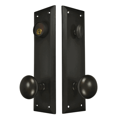 COPPER MOUNTAIN HARDWARE Quaker Style Deadbolt Entryway Set (Oil Rubbed Bronze)