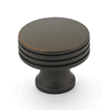 SCHAUB 1 1/4 Inch Menlo Park Modern Round Knob (Ancient Bronze Finish)