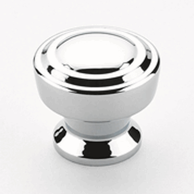 SCHAUB 1 1/4 Inch Menlo Park Classic Round Knob (Polished Chrome Finish)