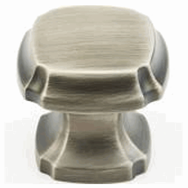 SCHAUB 1 3/8 Inch Empire Square Knob (Antique Nickel Finish)