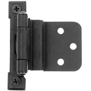 ACORN MANUFACTURING Self Closing Cast Iron Butt Hinge: No Mortise Pair of Black Matte Iron Hinges (3/8 Inch Inset)