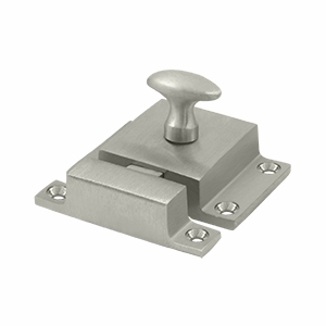 DELTANA 1 3/5 x 2 1/3 Inch Solid Brass Cabinet Lock (Brushed Nickel Finish)