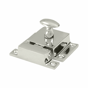 DELTANA 1 3/5 x 2 1/3 Inch Solid Brass Cabinet Lock (Polished Nickel Finish)