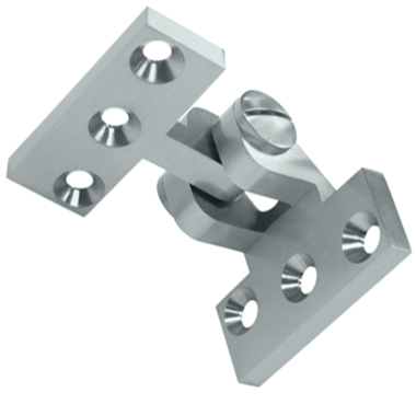 DELTANA 2 1/2 x 3 3/4 Inch Solid Brass Intermediate Pivot Hinge (Brushed Chrome Finish)