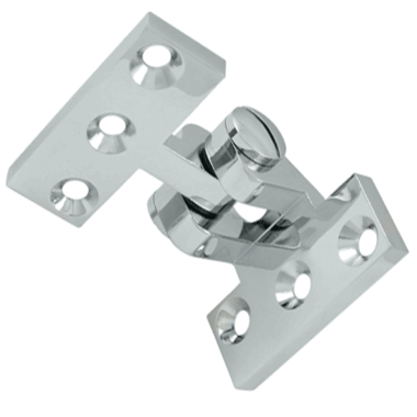 DELTANA 2 1/2 x 3 3/4 Inch Solid Brass Intermediate Pivot Hinge Chrome Finish