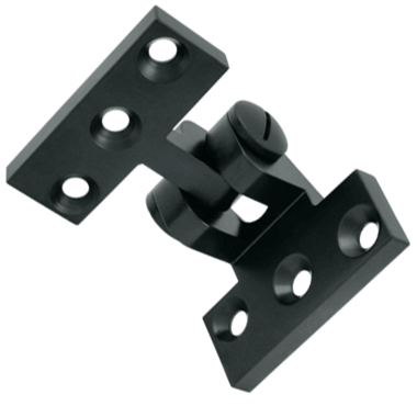 DELTANA 2 1/2 x 3 3/4 Inch Solid Brass Intermediate Pivot Hinge (Paint Black Finish)