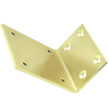 DELTANA Solid Brass Jamb Bracket (Polished Brass Finish)