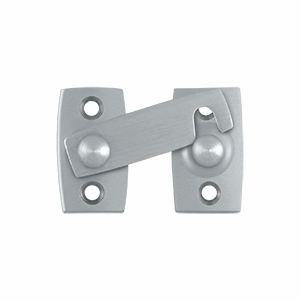 DELTANA 1 3/8 Inch Solid Brass Shutter Bar Door Latch (Brushed Chrome Finish)