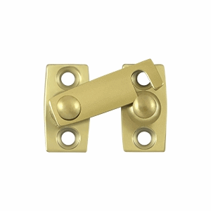 DELTANA 1 3/16 Inch Solid Brass Shutter Bar Door Latch (Polished Brass Finish)