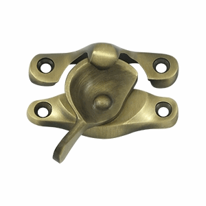 DELTANA Solid Brass Window Sash Lock 1 inch X 2 5/8 inch (Antique Brass Finish)