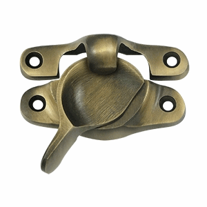 DELTANA Solid Brass Window Sash Lock 1 1/8 inch X 3 inch (Antique Brass Finish)