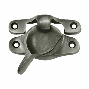 DELTANA Solid Brass Window Sash Lock 1 1/8 inch X 3 inch (Antique Nickel Finish)