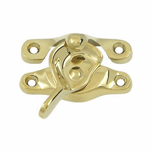 DELTANA Solid Brass Window Sash Lock 1 inch X 2 5/8 inch (Polished Brass Finish)