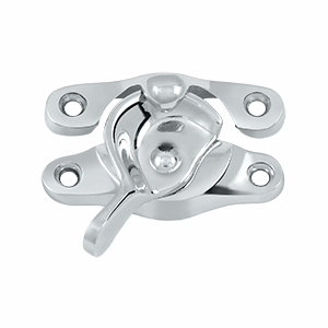 DELTANA Solid Brass Window Sash Lock 1 inch X 2 5/8 inch (Polished Chrome Finish)