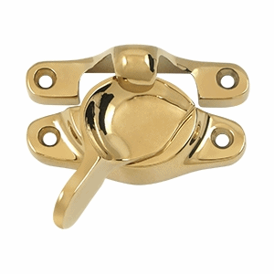 DELTANA Solid Brass Window Sash Lock 1 1/8 inch X 3 inch (PVD Finish)